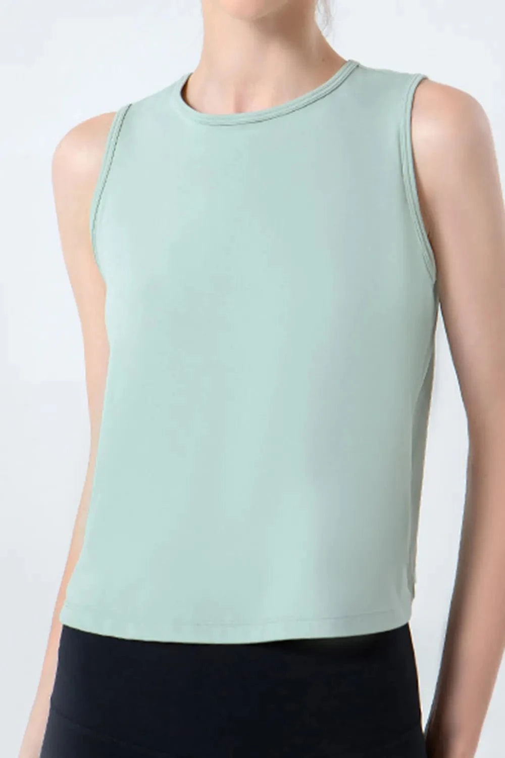 Round Neck Active Tank - ShalayeFashion
