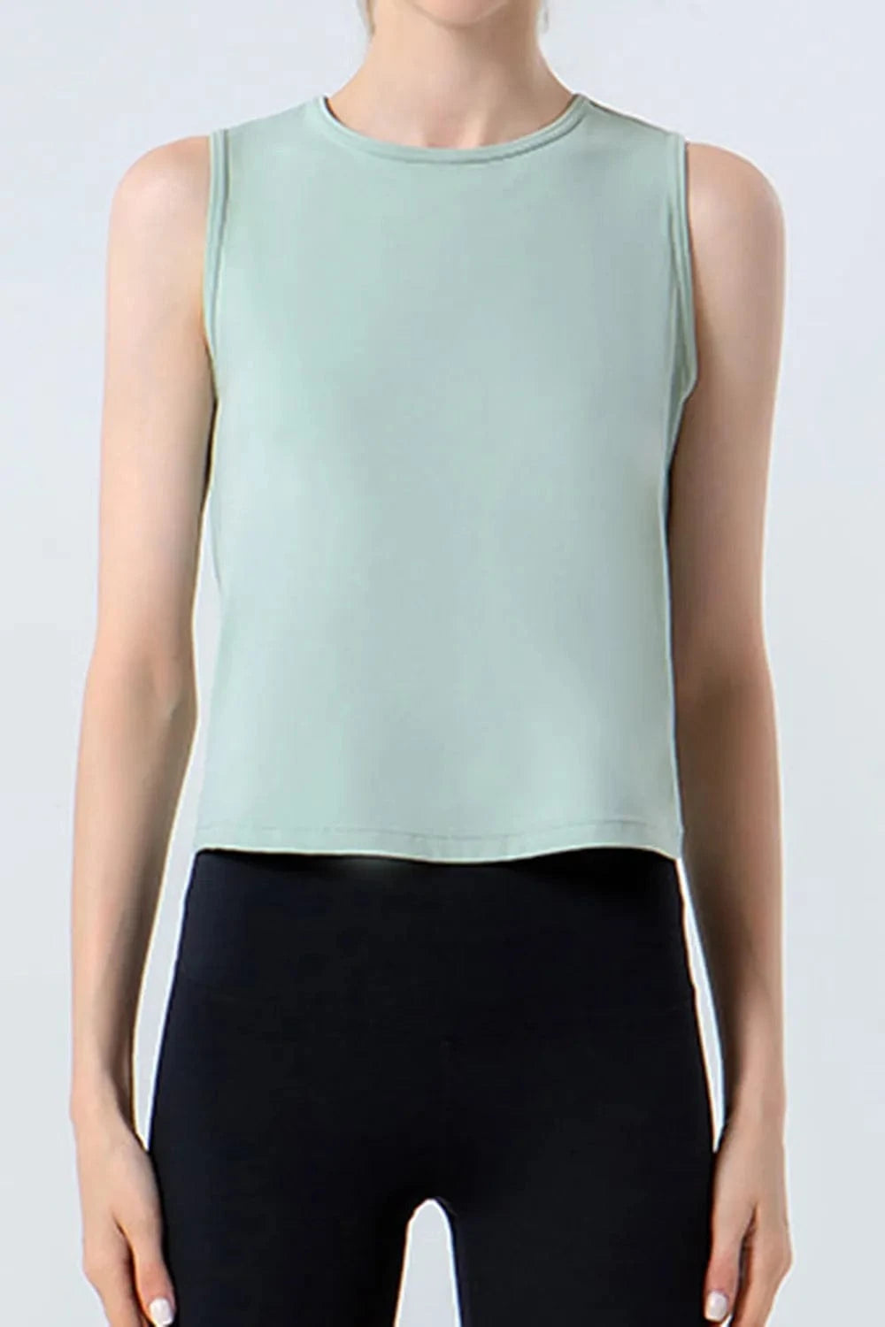 Round Neck Active Tank - ShalayeFashion