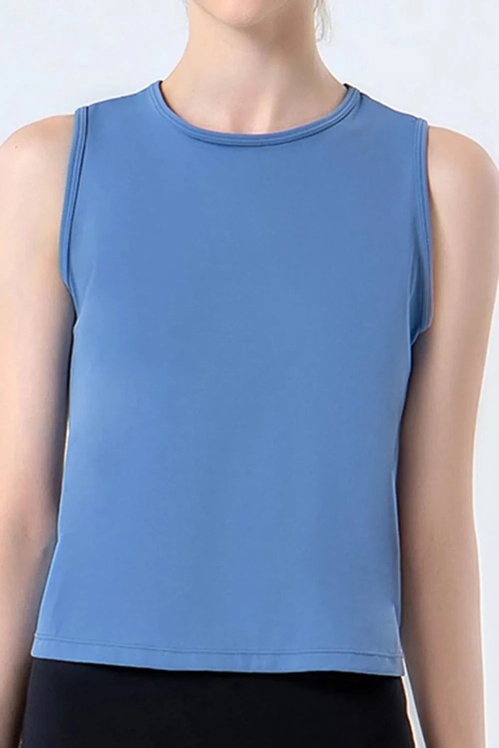 Round Neck Active Tank - ShalayeFashion