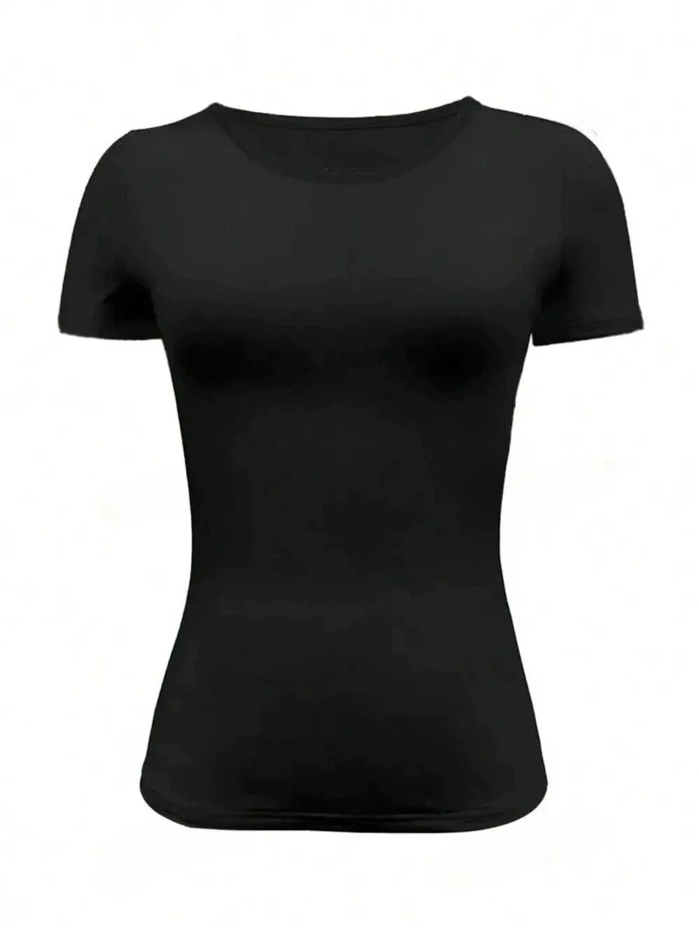 Round Neck Short Sleeve T-Shirt - ShalayeFashion