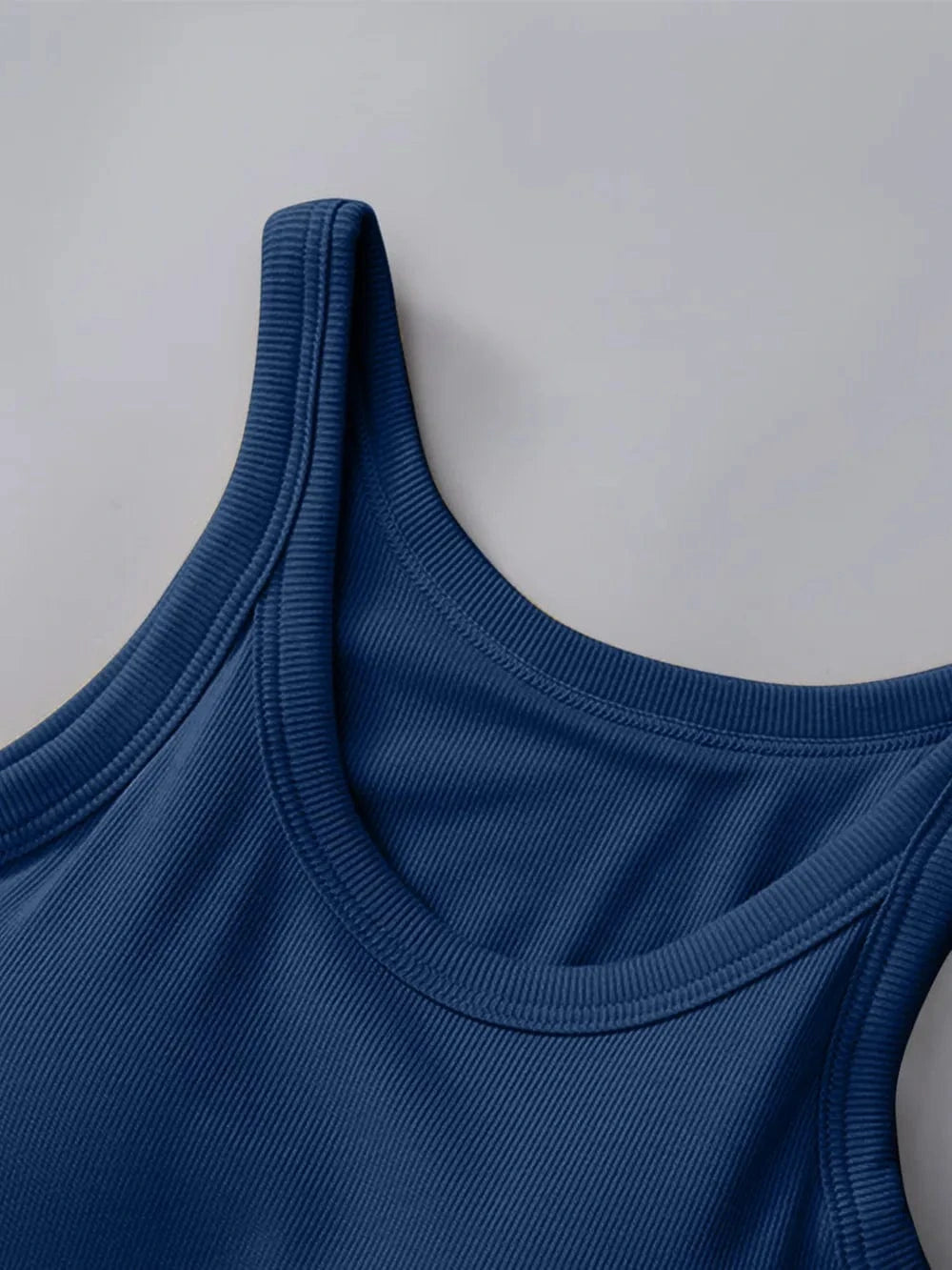 Round Neck Tank with Bra - ShalayeFashion