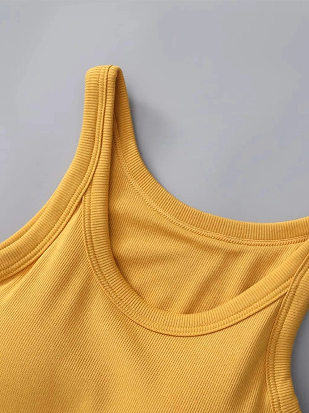 Round Neck Tank with Bra - ShalayeFashion