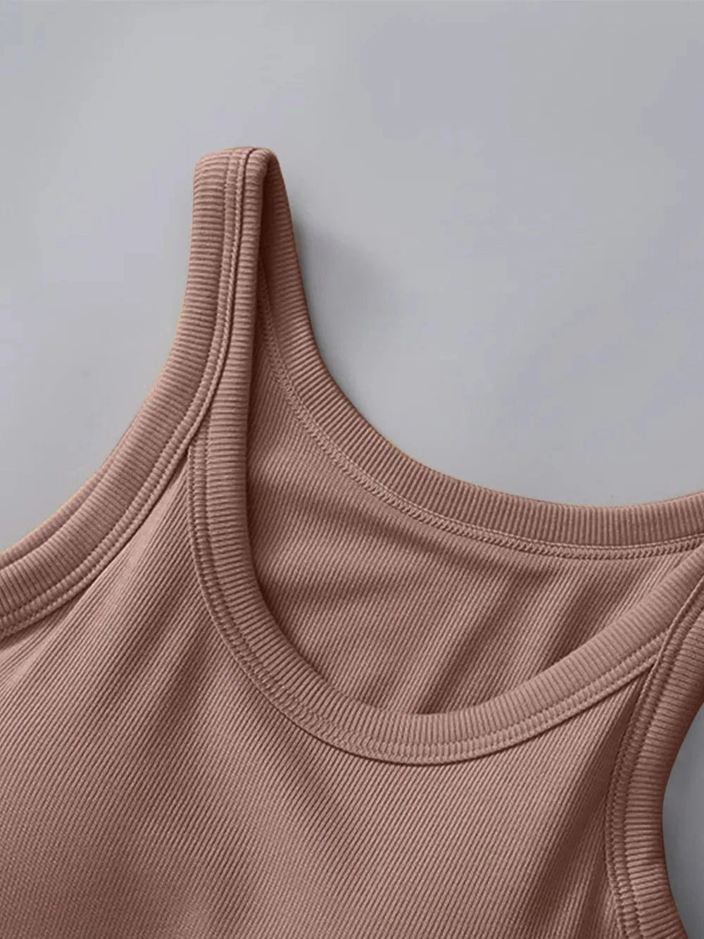 Round Neck Tank with Bra - ShalayeFashion