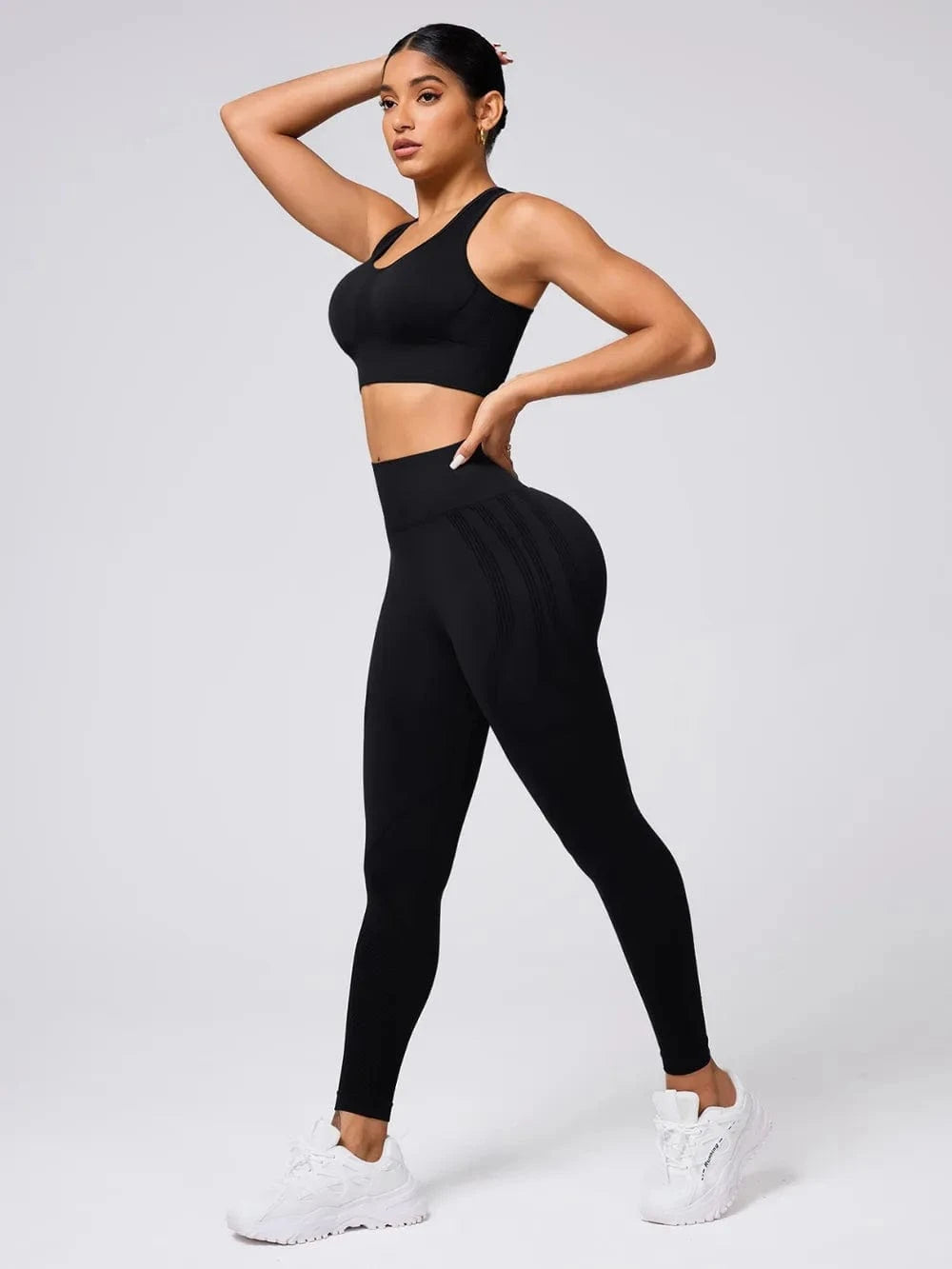 Round Neck Wide Strap Tank and Leggings Active Set - ShalayeFashion