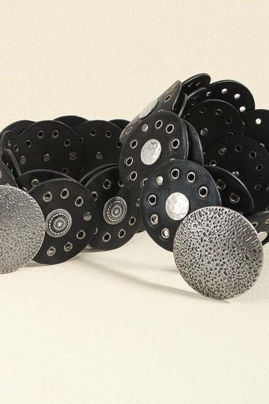 Round Shape PU Leather Belt - ShalayeFashion