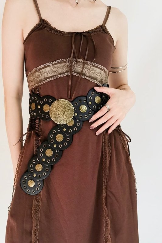 Round Shape PU Leather Belt - ShalayeFashion