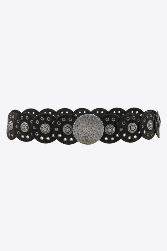 Round Shape PU Leather Belt - ShalayeFashion