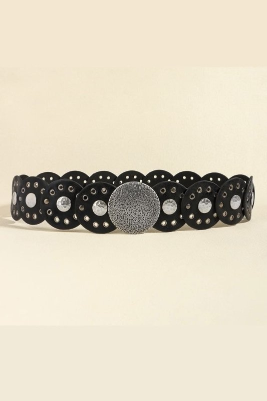 Round Shape PU Leather Belt - ShalayeFashion