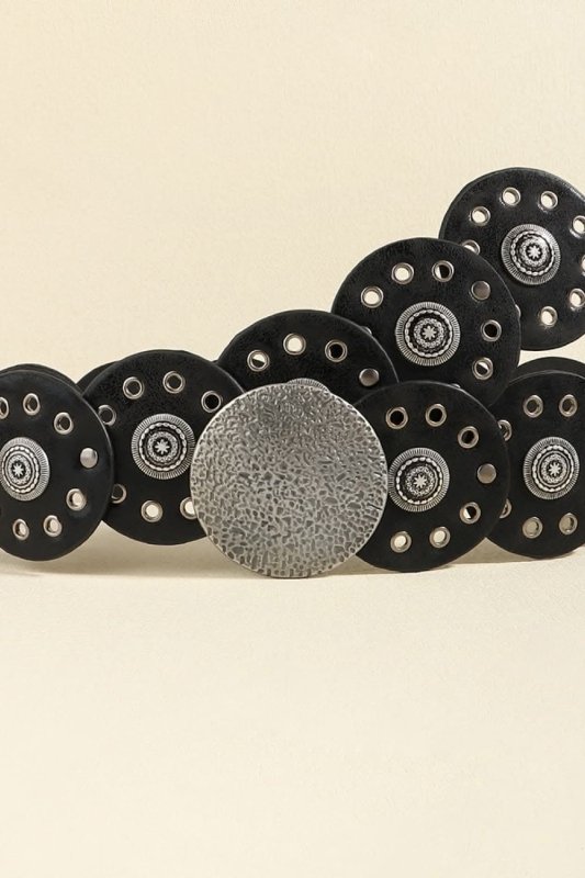 Round Shape PU Leather Belt - ShalayeFashion