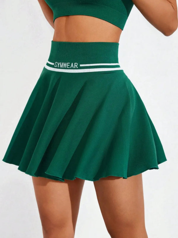 Ruched High Waist Mini Active Skirt - ShalayeFashion