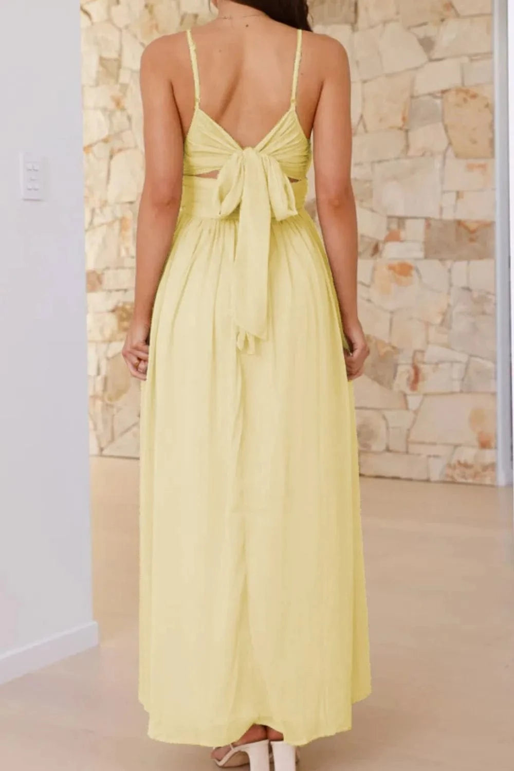 Ruched V - Neck Cami Dress - ShalayeFashion