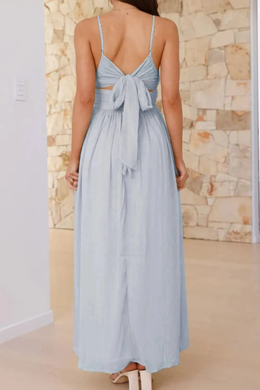 Ruched V - Neck Cami Dress - ShalayeFashion
