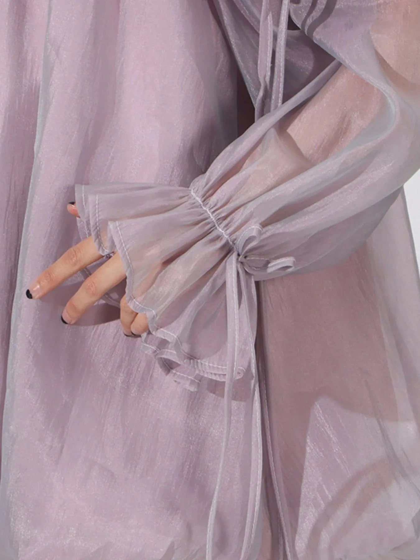 Ruffled Off - Shoulder Flounce Sleeve Blouse - ShalayeFashion