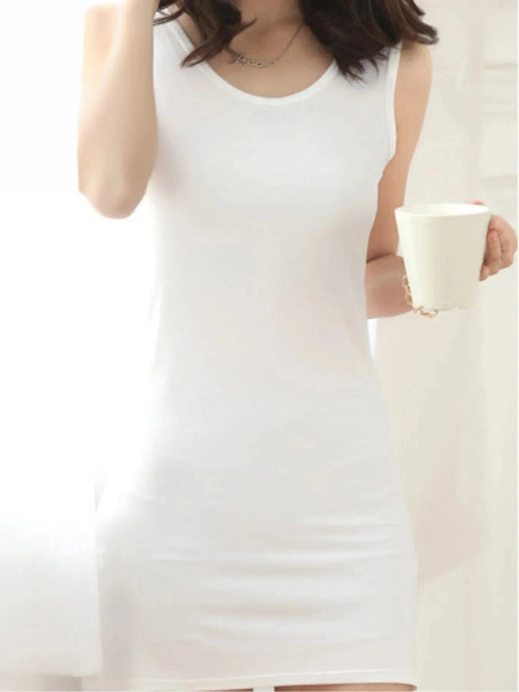 Scoop Neck Mini Dress - ShalayeFashion