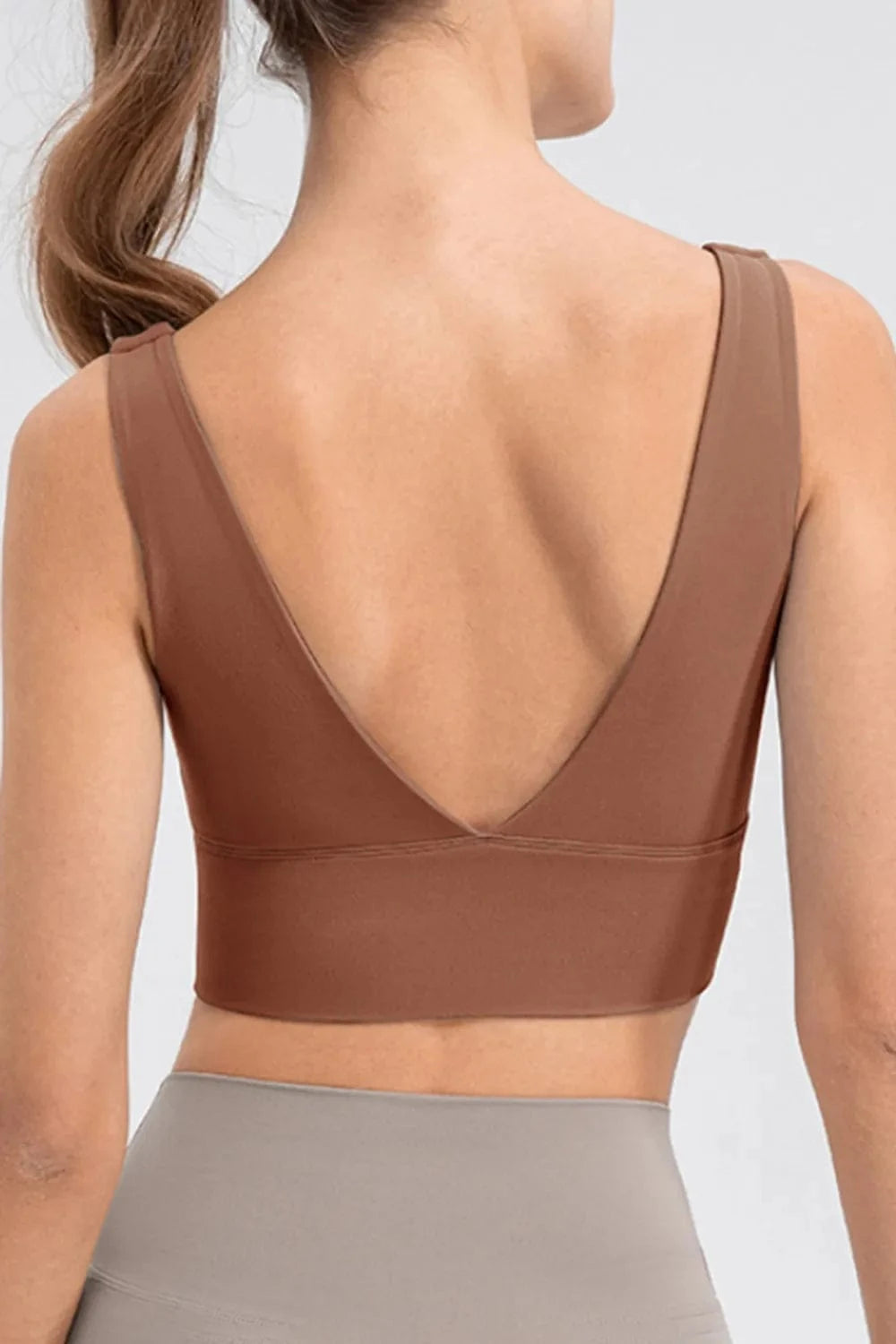 Scoop Neck Wide Strap Active Tank - ShalayeFashion
