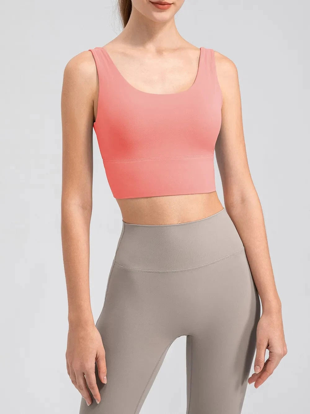 Scoop Neck Wide Strap Active Tank - ShalayeFashion