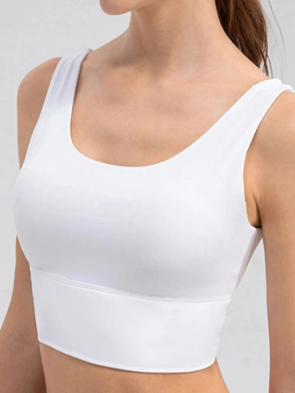 Scoop Neck Wide Strap Active Tank - ShalayeFashion