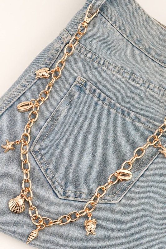 Sea Element Charm Iron Chain Belt - ShalayeFashion