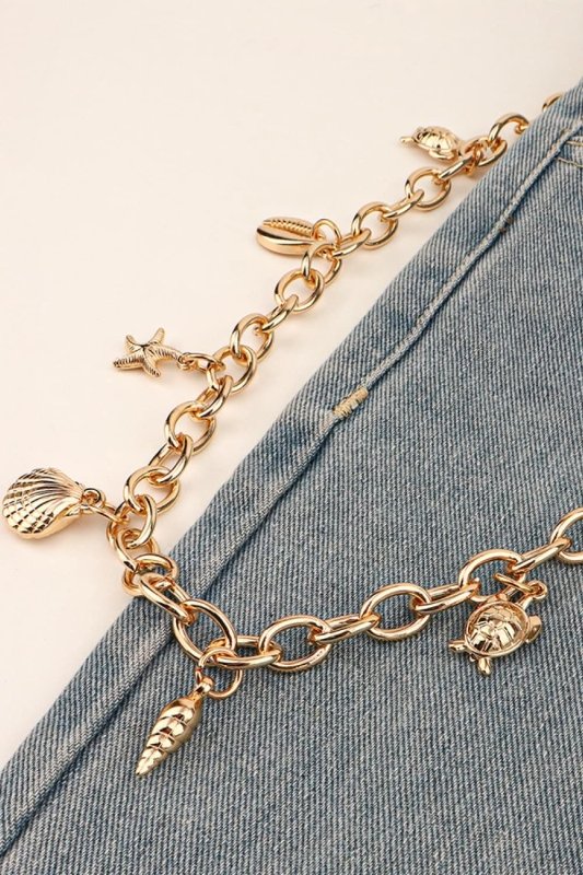 Sea Element Charm Iron Chain Belt - ShalayeFashion