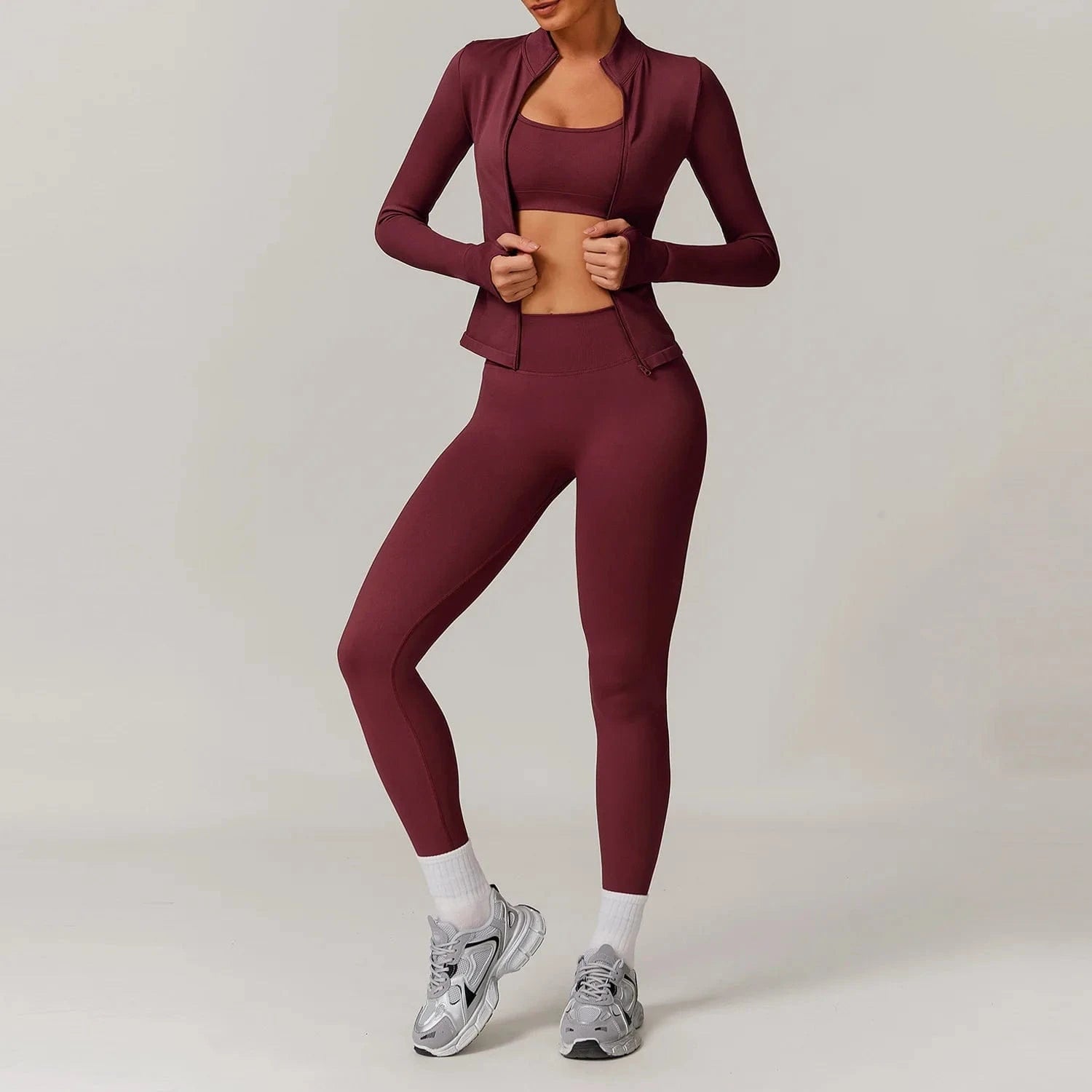 Seamless Yoga Set Women 2 - 3 Piece - ShalayeFashion