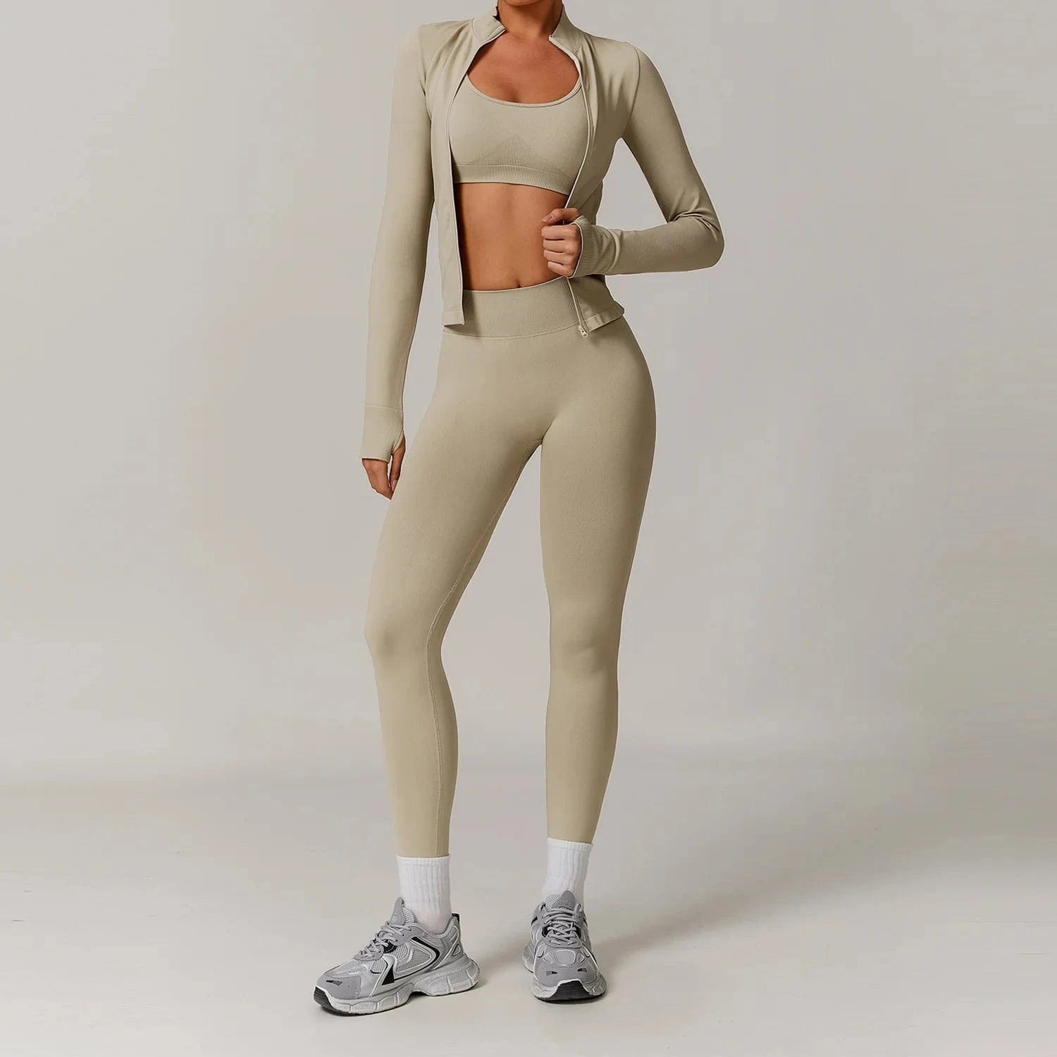 Seamless Yoga Set Women 2 - 3 Piece - ShalayeFashion