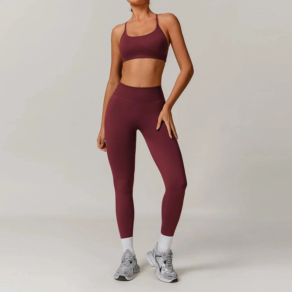 Seamless Yoga Set Women 2 - 3 Piece - ShalayeFashion