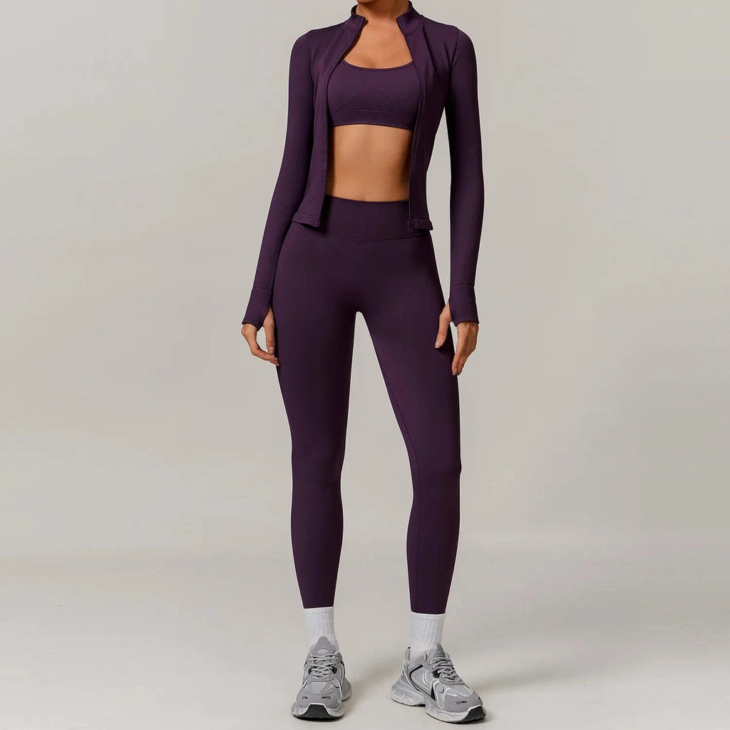 Seamless Yoga Set Women 2 - 3 Piece - ShalayeFashion