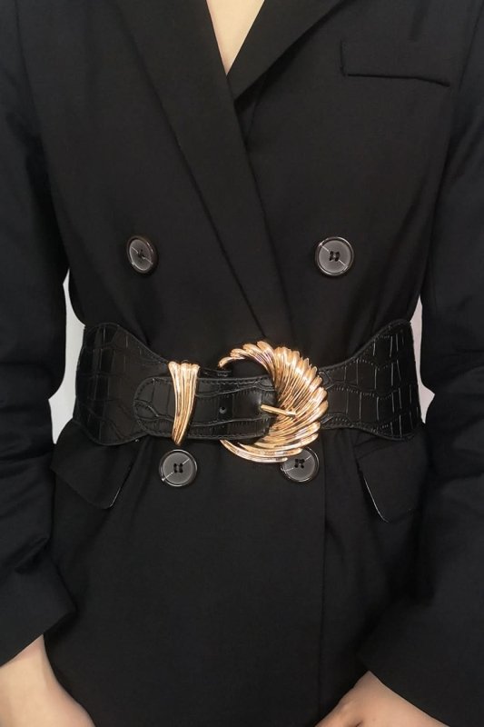 Shell Alloy Buckle Elastic Belt - ShalayeFashion