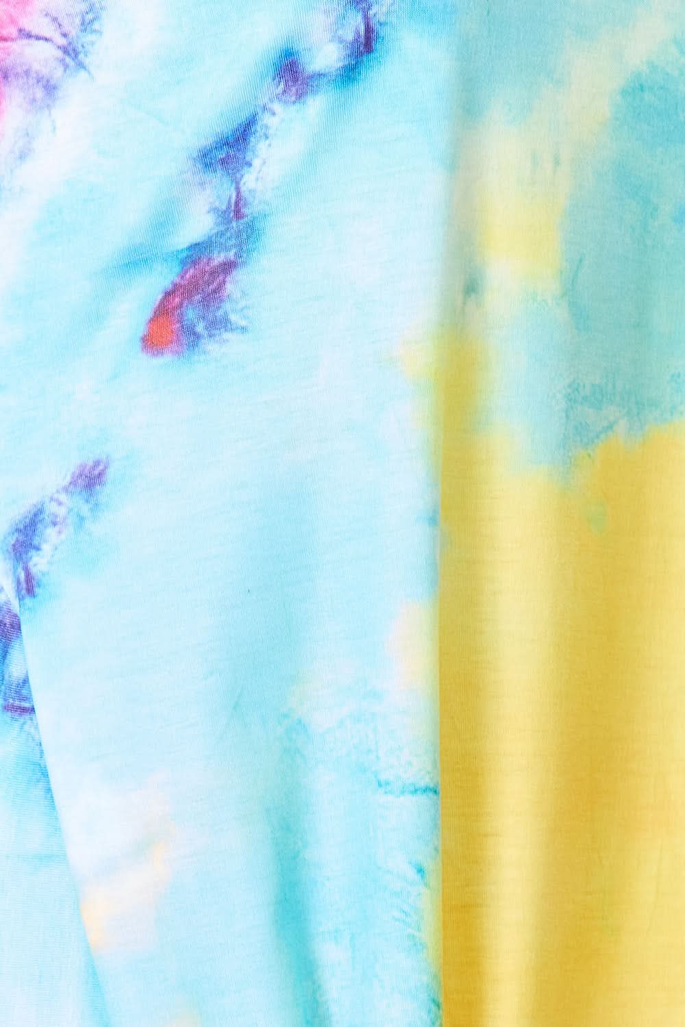 Shiny Tie - Dye V - Neck Twisted Dress - ShalayeFashion