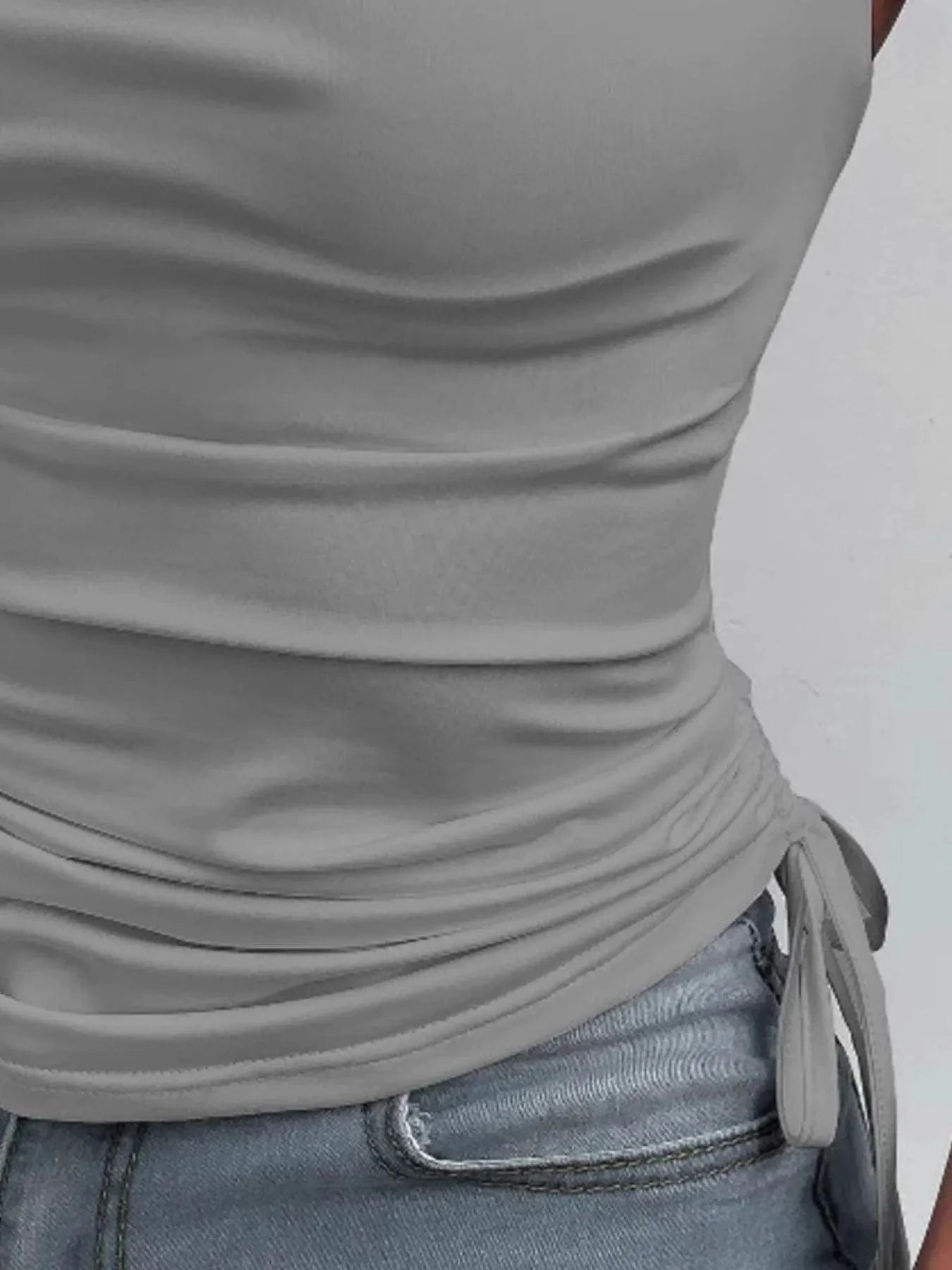 Side Drawstring Ruched Cami - ShalayeFashion
