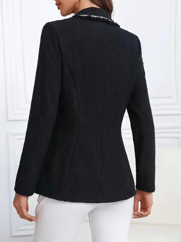 Single - Breasted Lapel Collar Blazer - ShalayeFashion