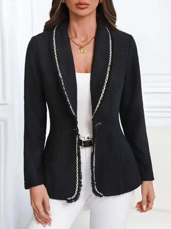 Single - Breasted Lapel Collar Blazer - ShalayeFashion