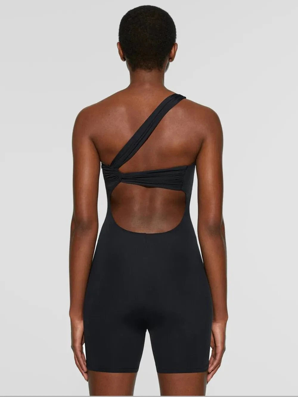 Single Shoulder Active Romper - ShalayeFashion