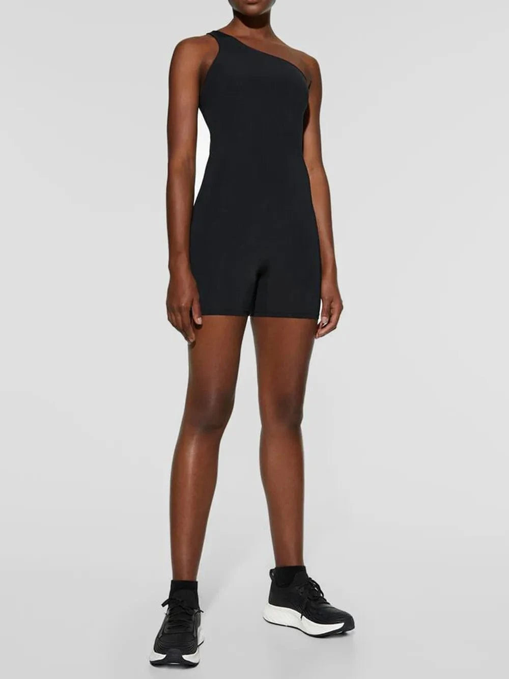 Single Shoulder Active Romper - ShalayeFashion