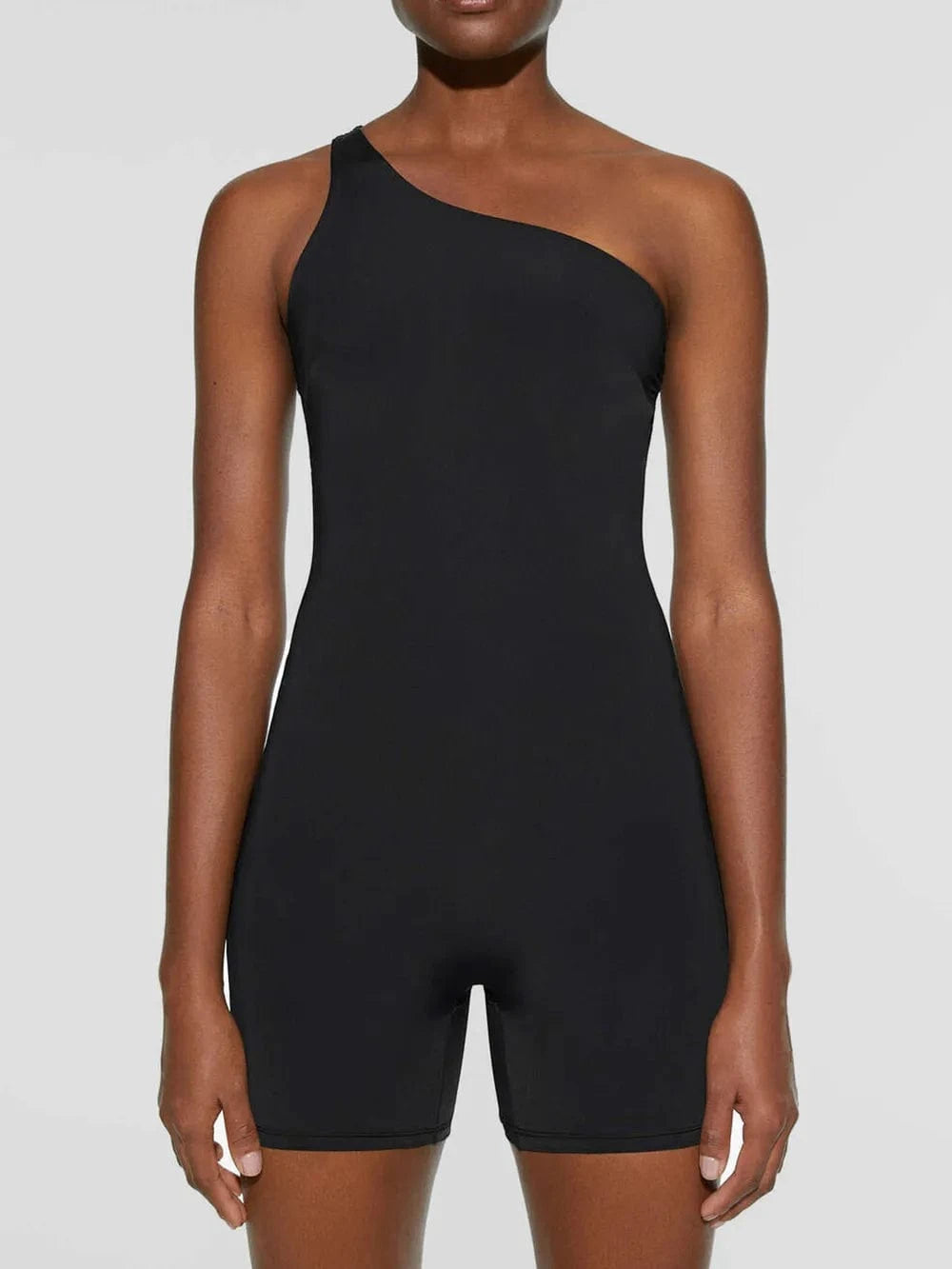 Single Shoulder Active Romper - ShalayeFashion