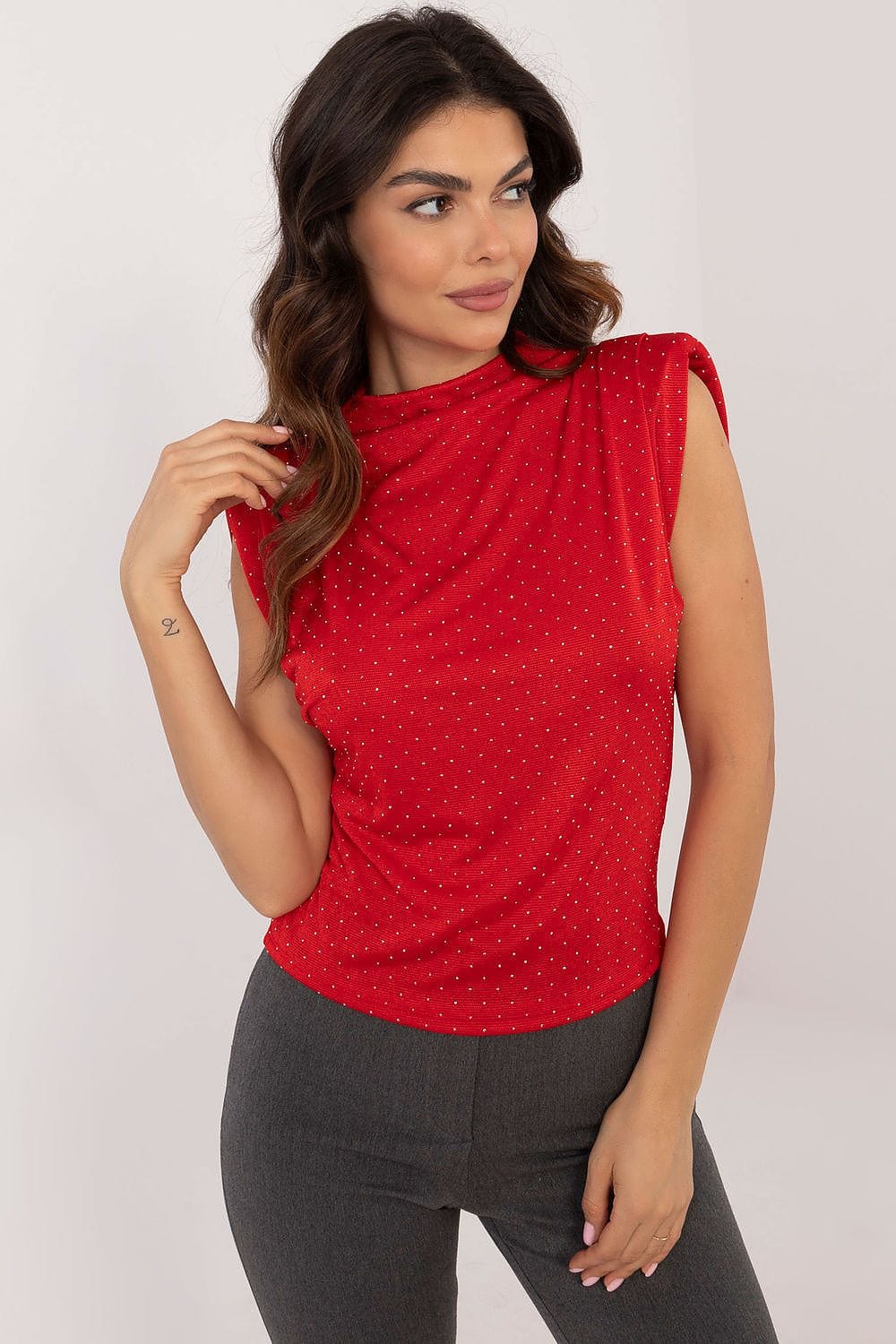 Sleeveless Elegant Blouse Shoulder Pads - ShalayeFashion