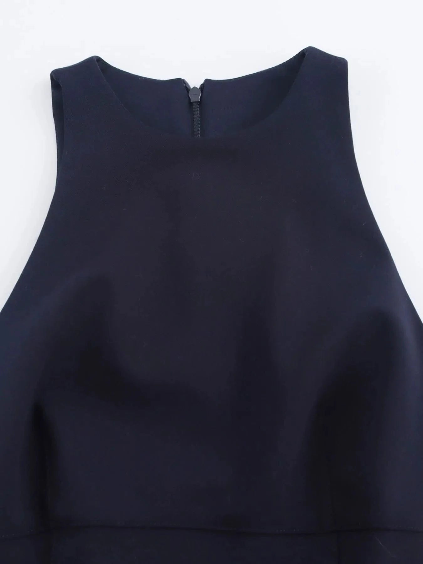 Sleeveless Halter Neck Mini Dress - ShalayeFashion