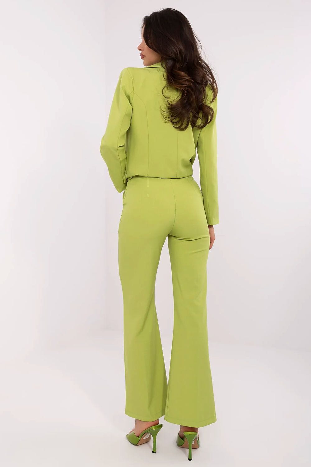 Smart Pants Flared Legs Button Zipper - ShalayeFashion