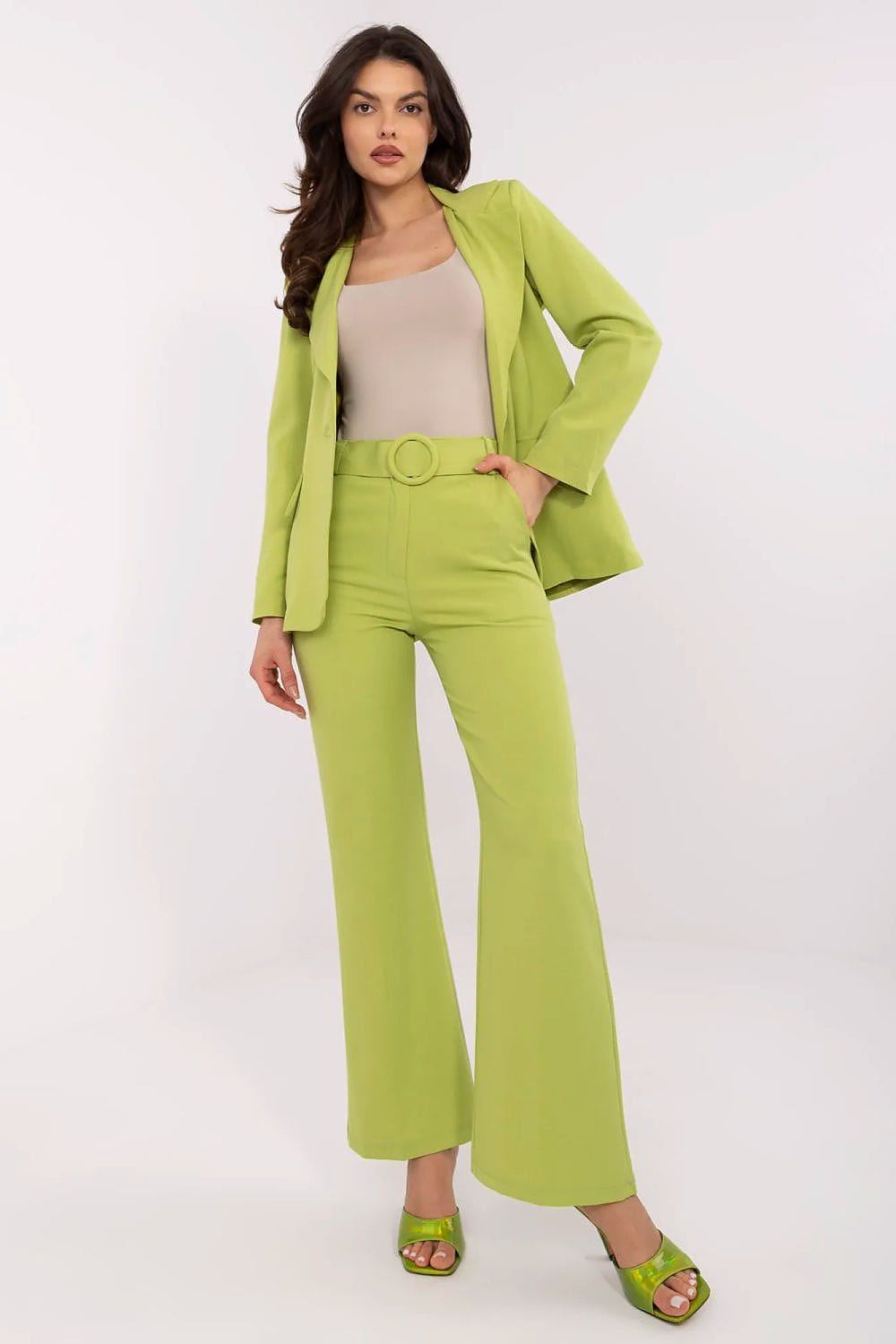Smart Pants Flared Legs Button Zipper - ShalayeFashion