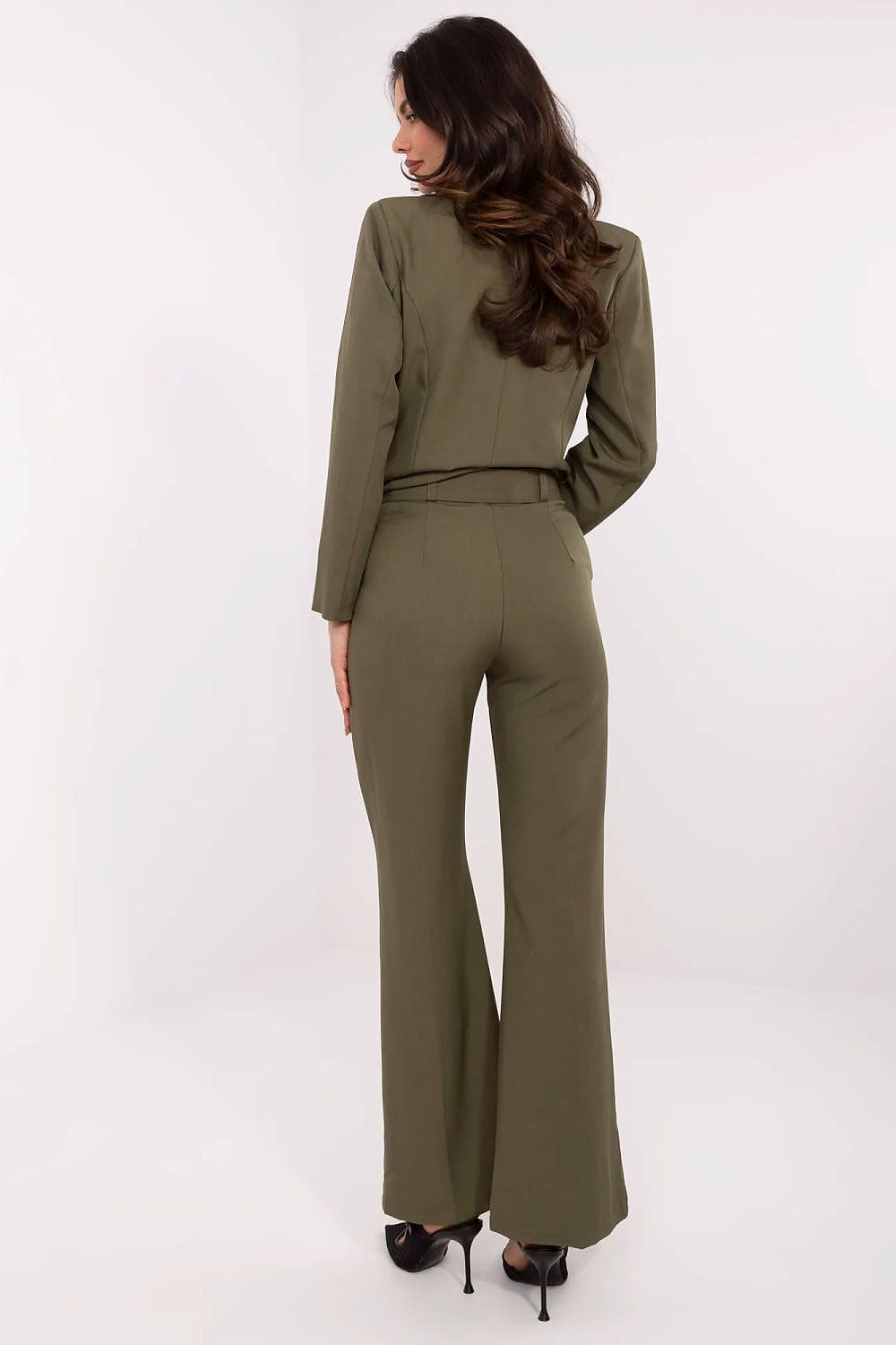 Smart Pants Flared Legs Button Zipper - ShalayeFashion