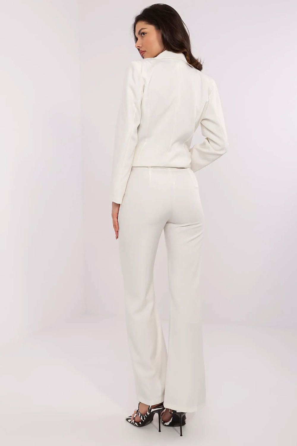 Smart Pants Flared Legs Button Zipper - ShalayeFashion