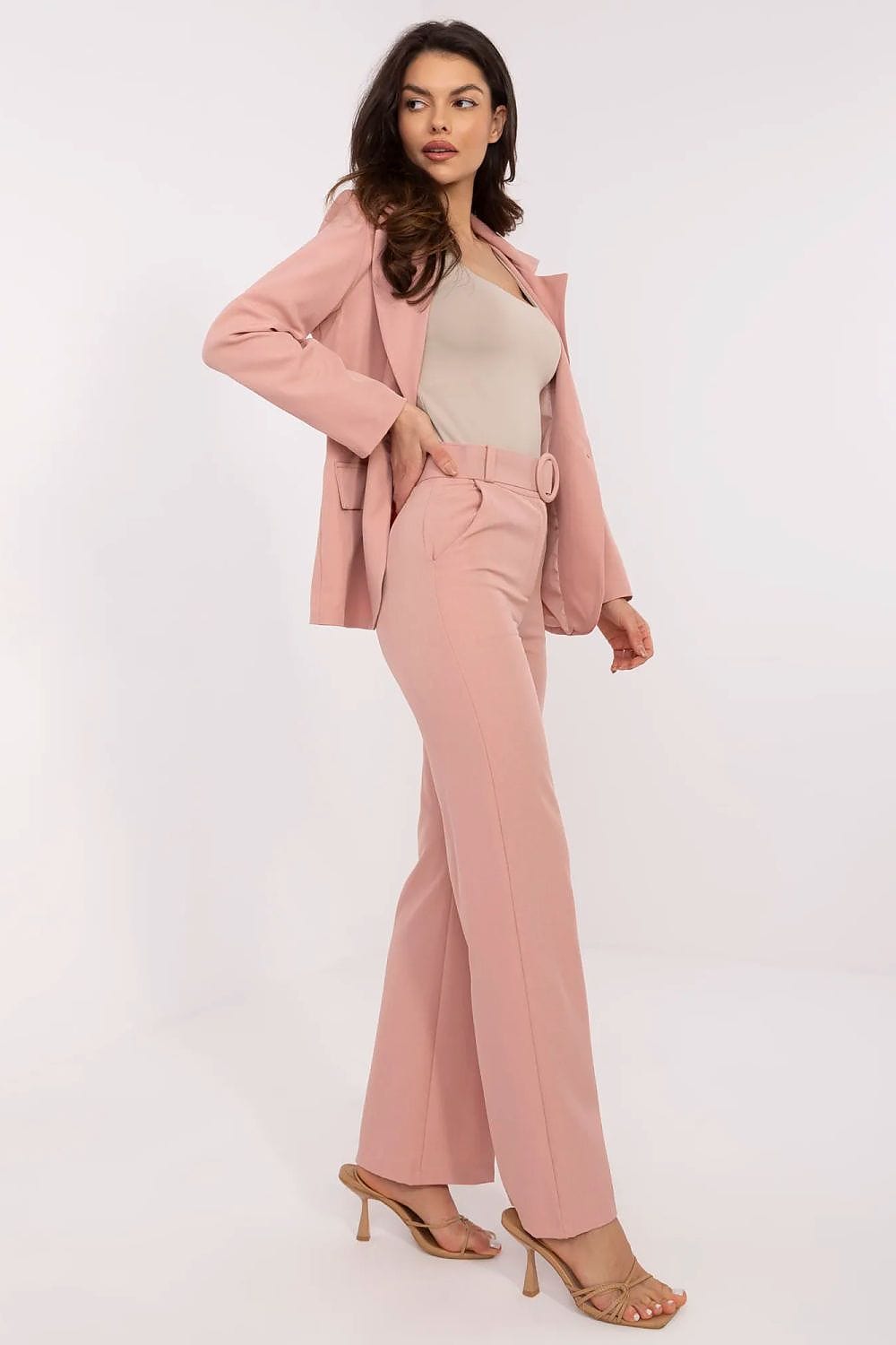 Smart Pants Flared Legs Button Zipper - ShalayeFashion