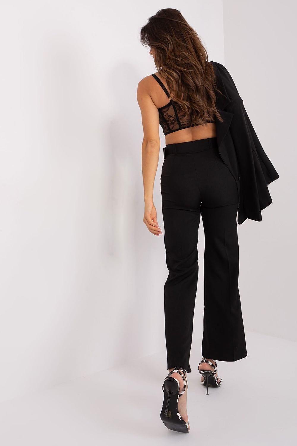 Smart Pants Flared Legs Button Zipper - ShalayeFashion