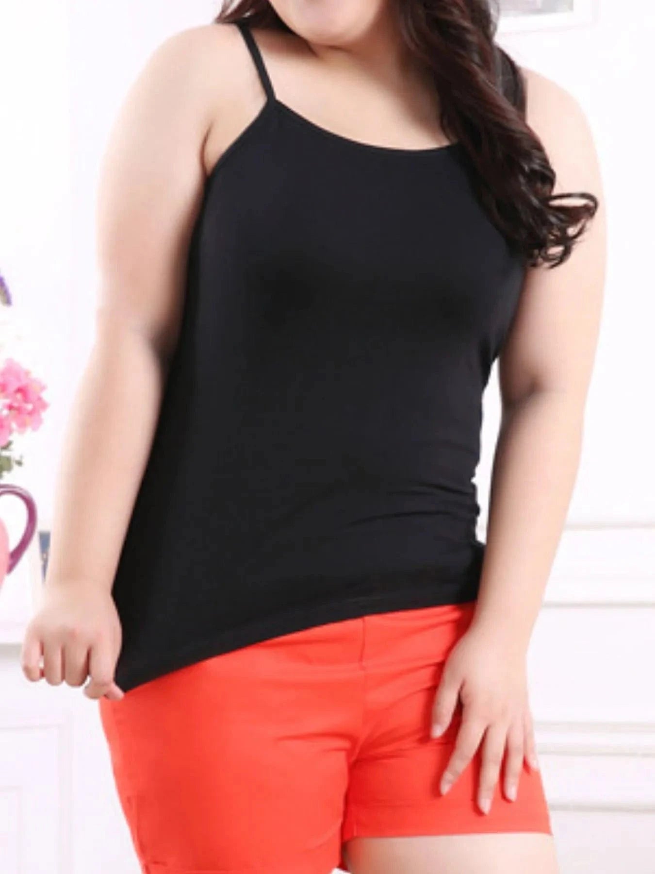 Solid Color Scoop Neck Tank Top - ShalayeFashion