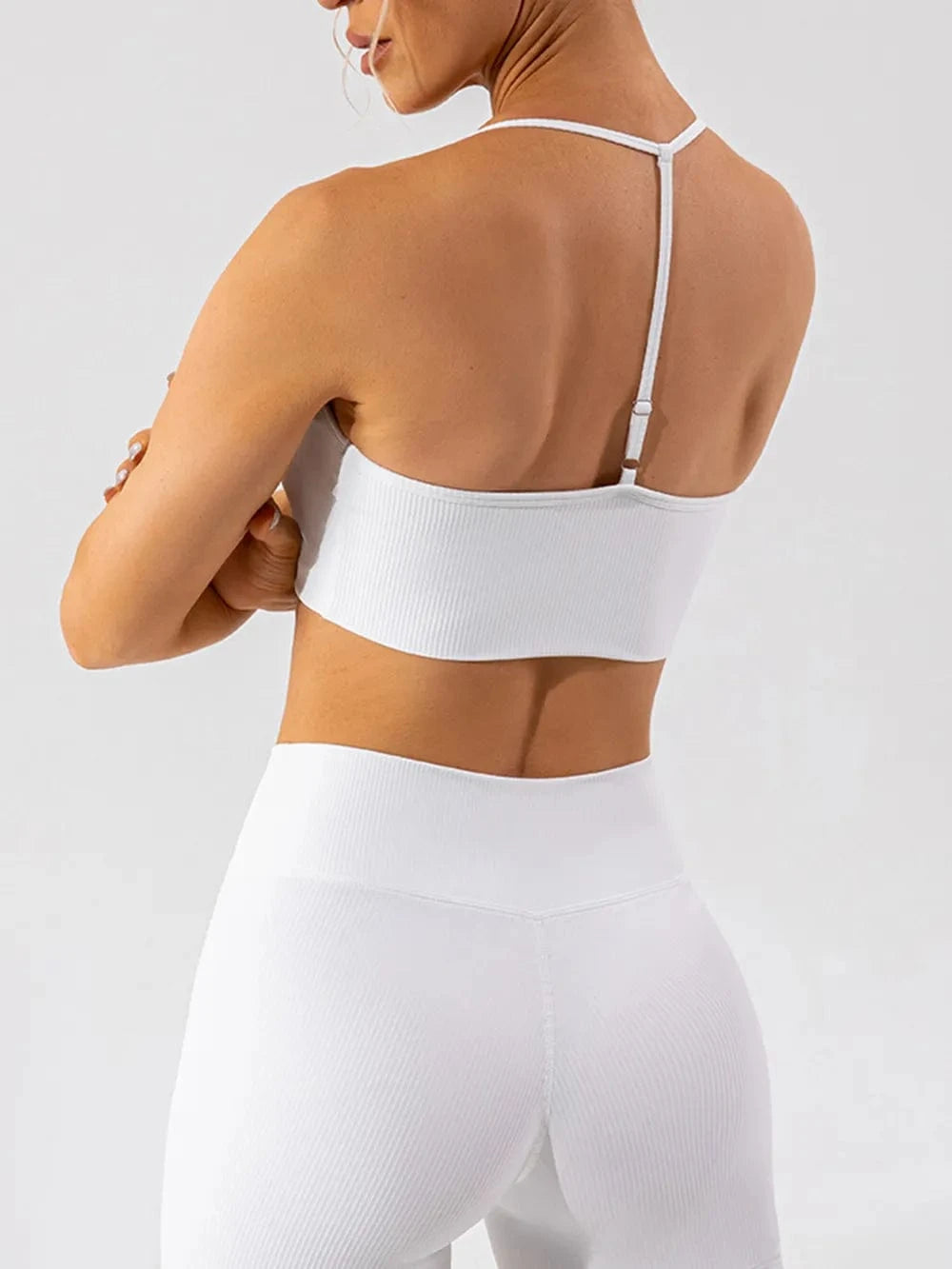 Spaghetti Strap Active Bra - ShalayeFashion