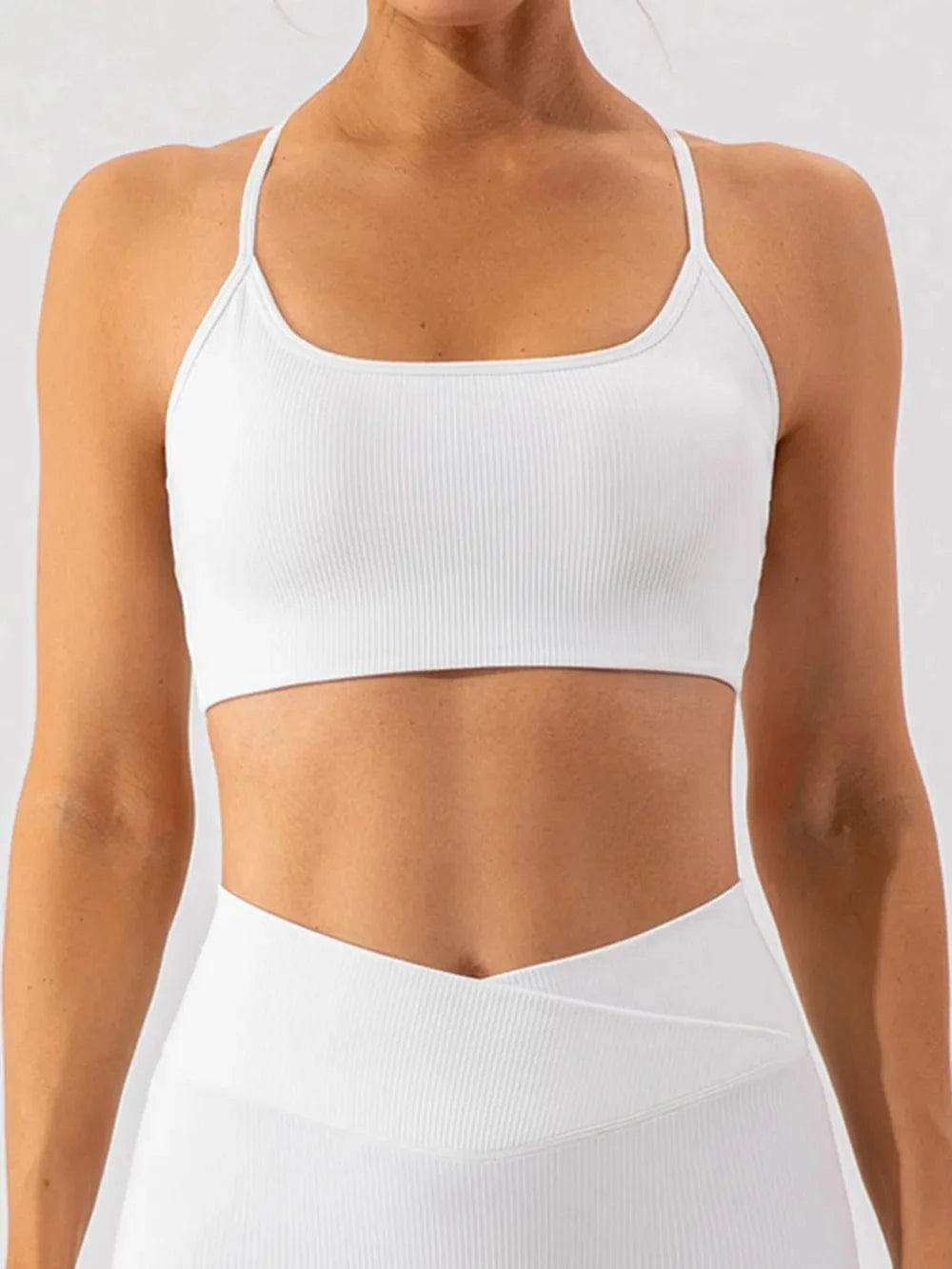 Spaghetti Strap Active Bra - ShalayeFashion