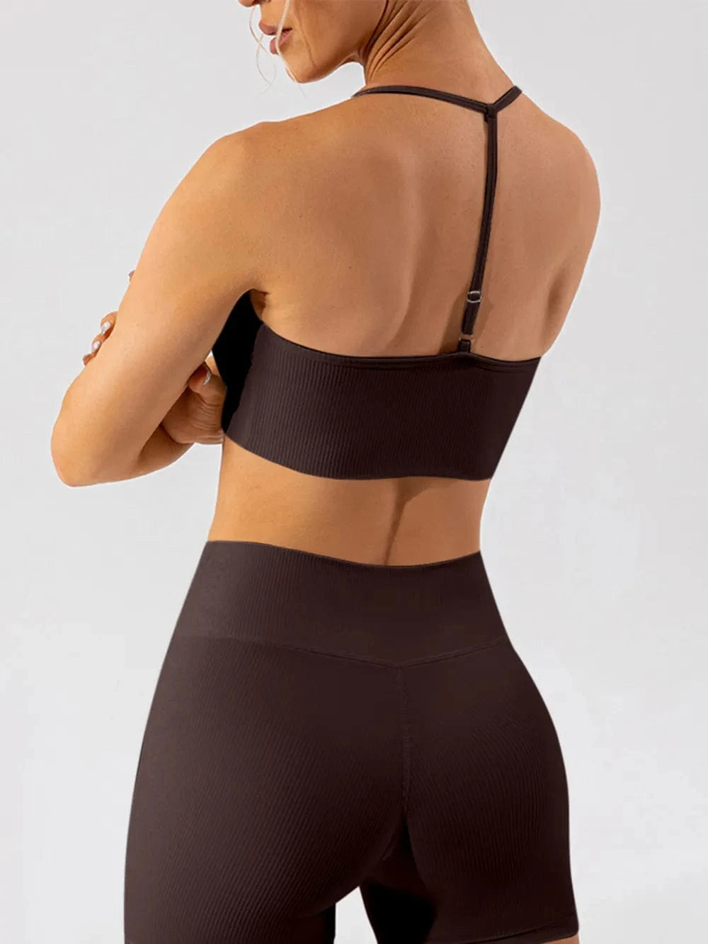 Spaghetti Strap Active Bra - ShalayeFashion