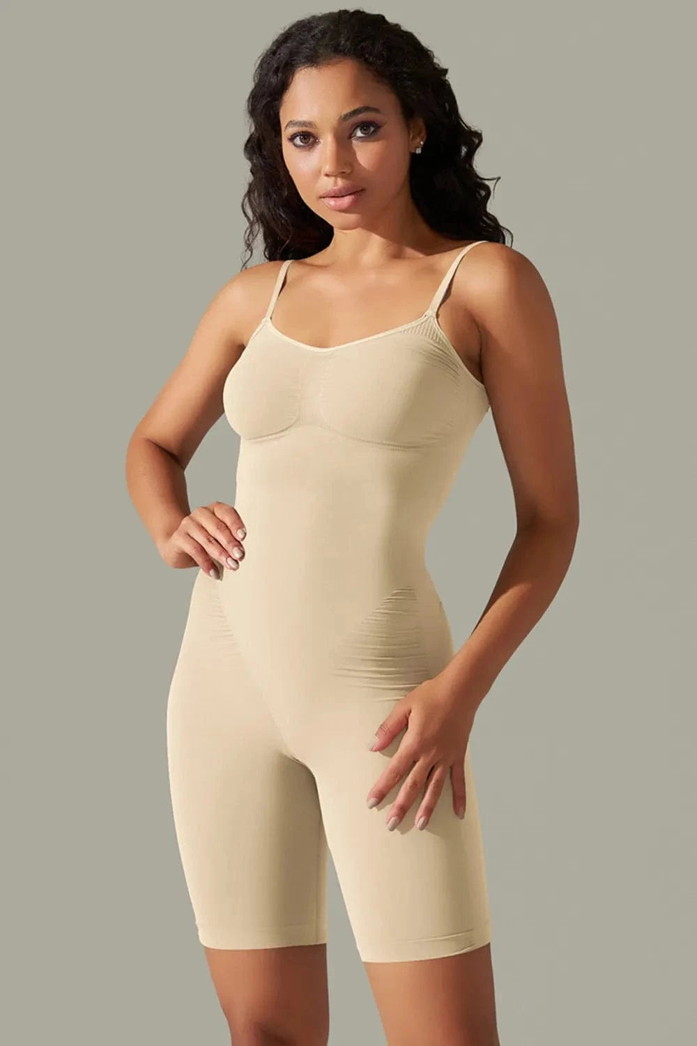 Spaghetti Strap Active Romper - ShalayeFashion