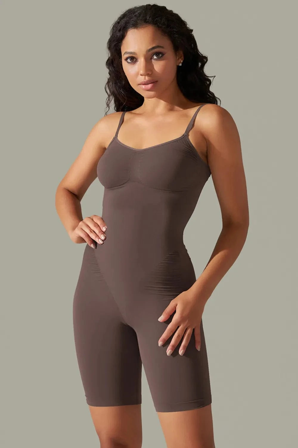 Spaghetti Strap Active Romper - ShalayeFashion