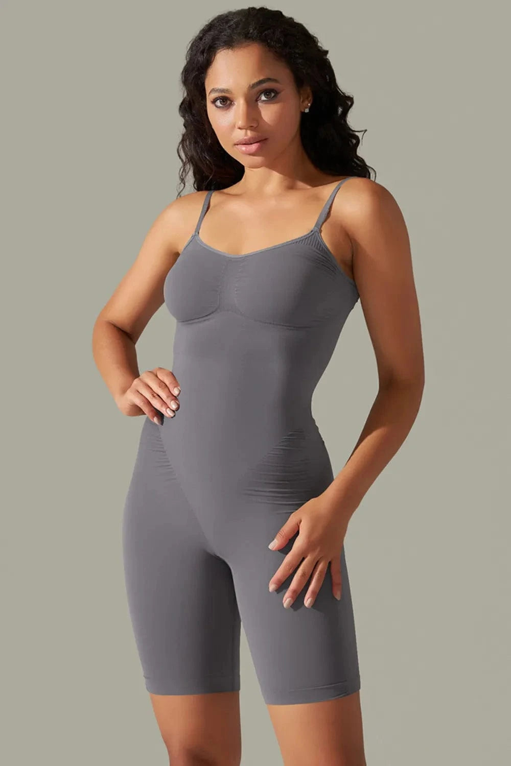 Spaghetti Strap Active Romper - ShalayeFashion